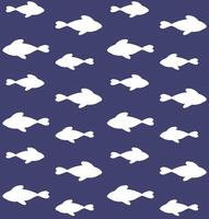 Seamless pattern of hand drawn fish vector