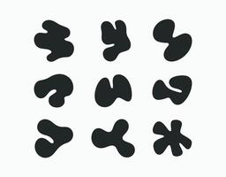 Clean Blob Shape Silhouette Collection vector