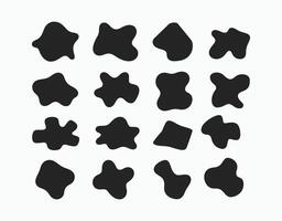 Abstract Blob Shape Silhouette Collection Template vector