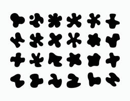 Simple Smooth Organic Blob Silhouette Collection vector