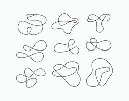 Elegant Blob Silhouette Collection vector
