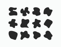 Angular Blob Shape Silhouette Collection Template vector