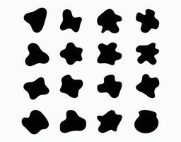 Bold Organic Blob Shape Silhouette Collection vector