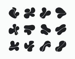 Modern Fluid Shape Silhouette Collection File vector