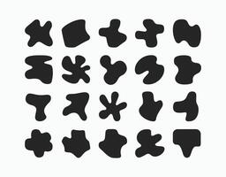 Modern Blob Shape Silhouettes vector
