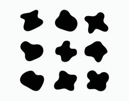 Minimal Abstract Blob Silhouettes vector