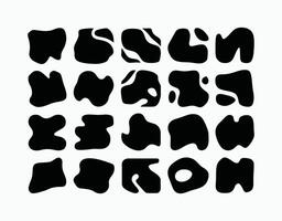 Minimalist Blob Silhouette Collection Template vector
