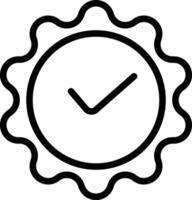 Simple black checkmark symbol for intuitive interface design and task completion vector
