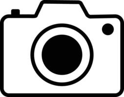Simple flat photo camera symbol perfect for apps and websites about photography vector