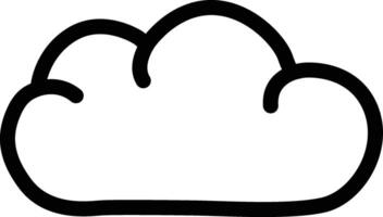 Minimalist cloud storage icon with cumulus-inspired line art for modern digital branding vector