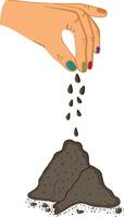 Piles of Indian spices powders in different colors vector