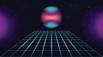 vaporwave background with 90s, neon, geometric line and futuristic styles vector