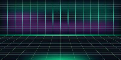 Vaporwave background wallpaper with geometric line styles. creative synth wave background design with trendy 90s styles vector