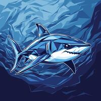 Shark illustration underwatter vector