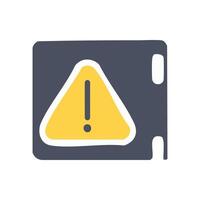 Warning icon isolated on white background for your web and mobile app design, Caution logo concept. vector