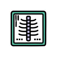 X-ray , Isolated flat design icon editable outline vector