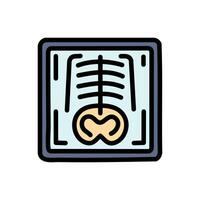 X-ray , Isolated solid design icon editable stroke vector