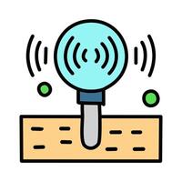 Soil sensor metal detection icon illustration vector