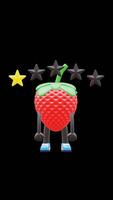 3D Strawberry Fruit Character Showing One Star Rating Suitable For Negative Feedback And Customer Satisfaction Concepts. Transparent Background. Alpha Background. Looping Animation. video
