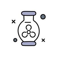 Chemistry flask flat icon. Graph symbol for your web site design, logo, app, UI. illustration. vector