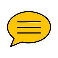 Speech Bubble Icon. Flat design style chat symbol. vector