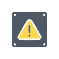 Warning icon isolated on white background for your web and mobile app design, Warning logo concept vector