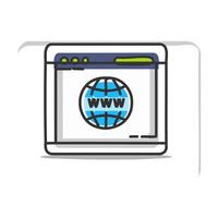 Web browser window icon. Internet and technology theme. Isolated design. illustration vector
