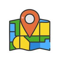 Navigation, map, location, gps, gps, icon vector