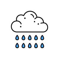 Rain cloud line icon, concept sign, outline illustration, linear symbol. vector