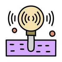 Soil sensor filled design editable outline icon. vector