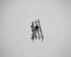 Airplane at the air show background photo