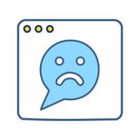 Emoticon concept represented by message icon. Isolated and flat illustration vector