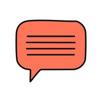 Speech bubble icon. Text, message, comment symbol. UI UX GUI design element. vector