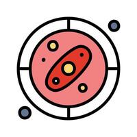 Bacteria , virus filled design editable stroke icon. vector