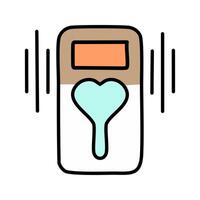 Sugar blood test illustration, filled design editable outline icon. Can be used for web and mobile. vector