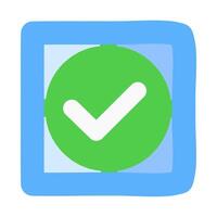 Check mark flat icon. Approved sign gradient style design. vector