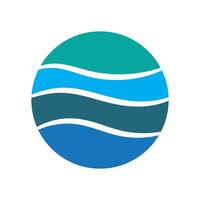 a blue and green circle with a white stripe in the middle vector