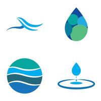 a set of four different water and earth symbols vector