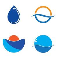 four different logos with different shapes and colors vector