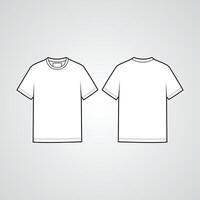 T-shirt mockup, perfect for showcasing prints, custom designs or branding. Modern and versatile style, ideal for fashion, advertising and graphic design projects vector