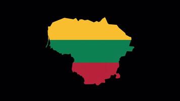 Lithuania Flag Revealed On The Shape Of The Map video