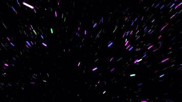 Multicolored Spark On Black Background V5 video