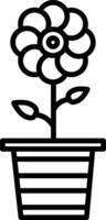 Flowerpot Icon Design Symbol vector