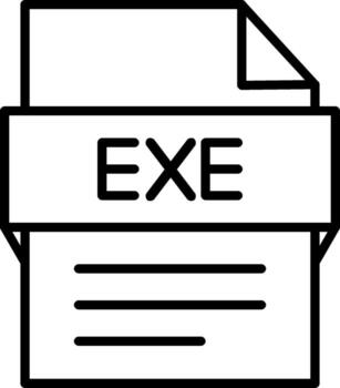 Exe File Icon Design Symbol vector