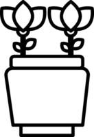 Flower Pot Icon Design Symbol vector