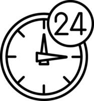 24 Hours Icon Design Symbol vector
