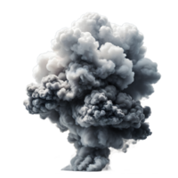 Dramatic Exploding Smoke Cloud with Transparent Background png