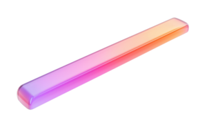 A long, gradient-colored light bar featuring a smooth, rounded design with vibrant hues transitioning from pink to orange. png