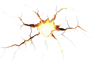 A radiant explosion with jagged edges and fiery bursts emanating from a central point. png