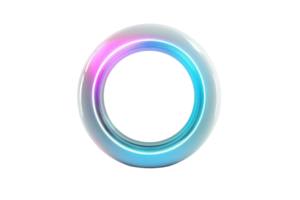 A circular design featuring a gradient of blue and pink hues, creating a modern and sleek appearance. png